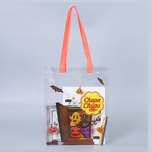 Laser Symphony waterproof tote bag Clear Plastic Tote Bag w/ Colored Handles