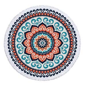 Microfiber Round Plush Beach Towel Blanket